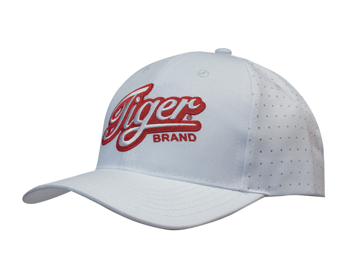 6 Panel Breathable Poly Twill With Circle Perforations