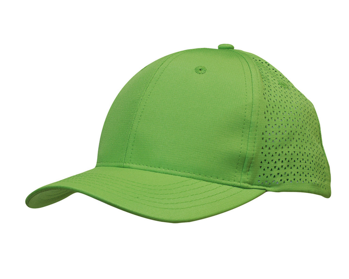 Sports Ripstop Twill With Triangle Perforations - Green