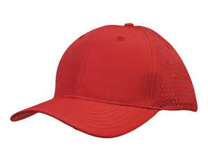 Sports Ripstop Twill With Triangle Perforations - Red