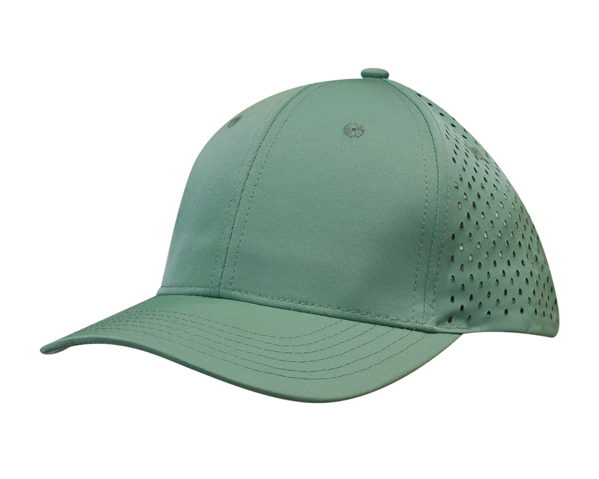 6 Panel Premium Pioneer Sports Twill With Tear Drop Perforations - Army
