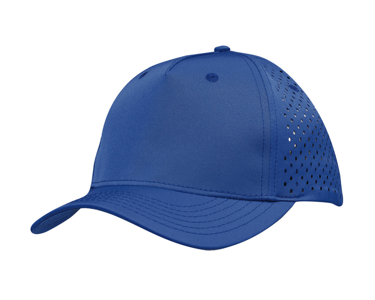 5 Panel Premium Pioneer Sports Twill With Tear Drop Perforations - Royal Blue