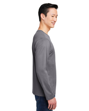 Harriton Unisex Charge Snag and Soil Protect Long-Sleeve T-Shirt - Side