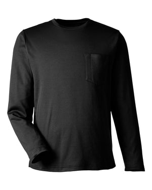 Harriton Unisex Charge Snag and Soil Protect Long-Sleeve T-Shirt - Black