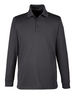Harriton Men's Tall Advantage Long Sleeve Snag Protection Plus IL Polo - Dark Charcoal