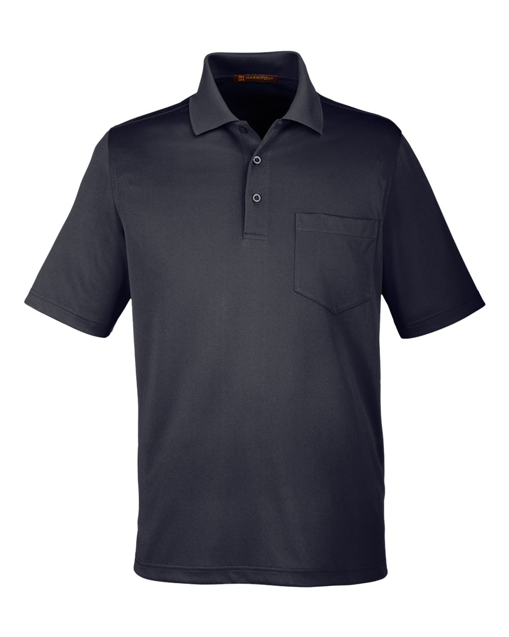 Harriton Men's Advantage Snag Protection Plus IL Pocket Polo - Black