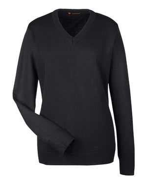 Harriton Ladies' Pilbloc™ V-Neck Sweater - Black