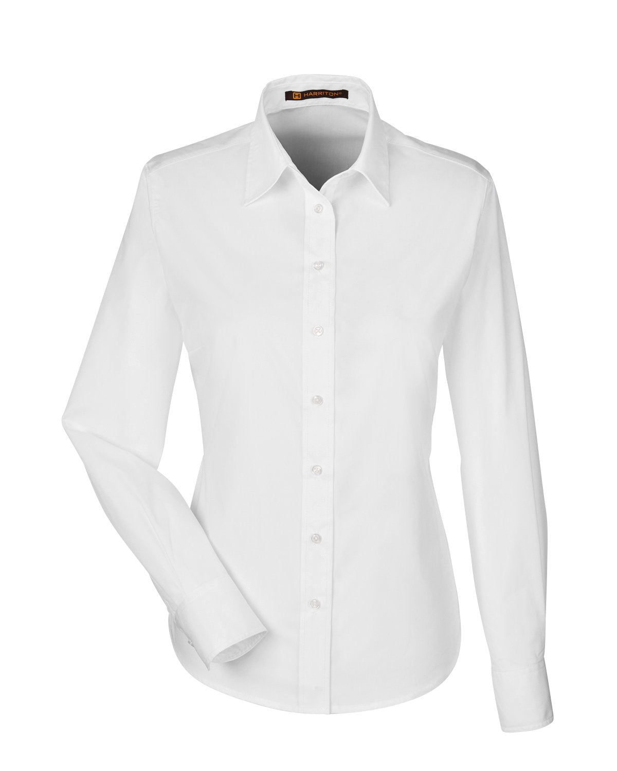 Harriton Ladies' Essential Poplin - White