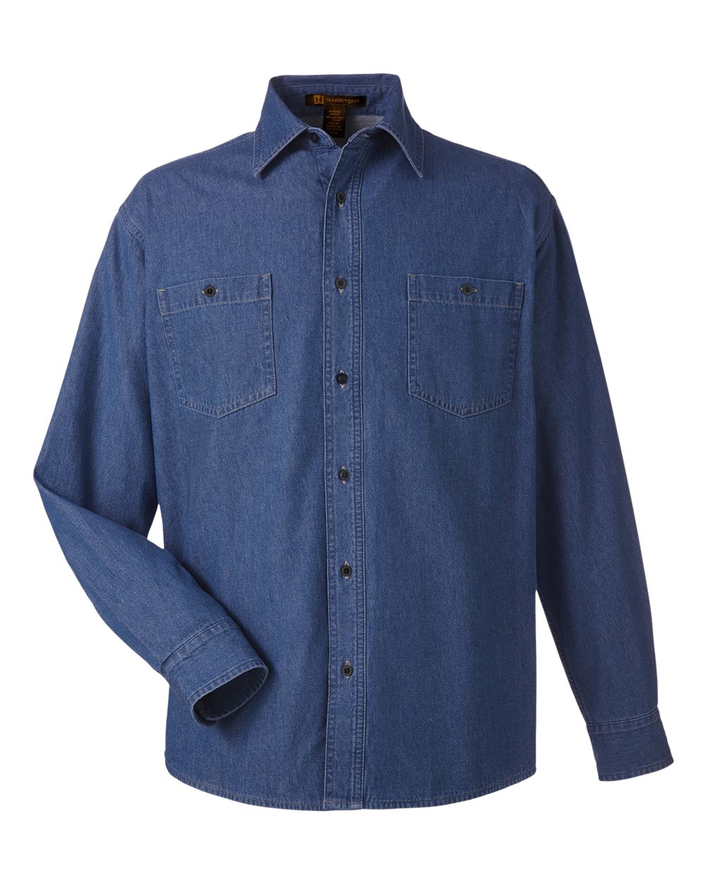 Harriton Men's Denim Shirt-Jacket - Dark Denim