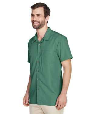 Harriton Men's Barbados Textured Camp Shirt