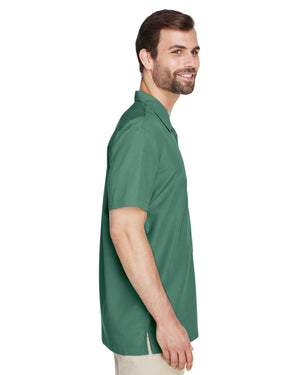 Harriton Men's Barbados Textured Camp Shirt - Side