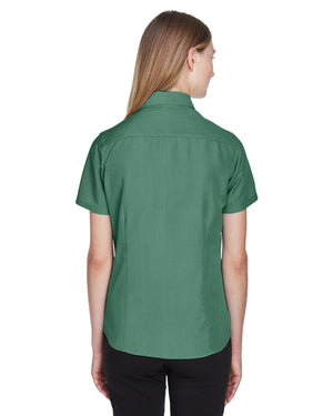 Harriton Ladies' Barbados Textured Camp Shirt - Back