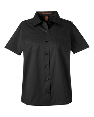 Harriton Ladies' Advantage IL Short-Sleeve Work Shirt - Black