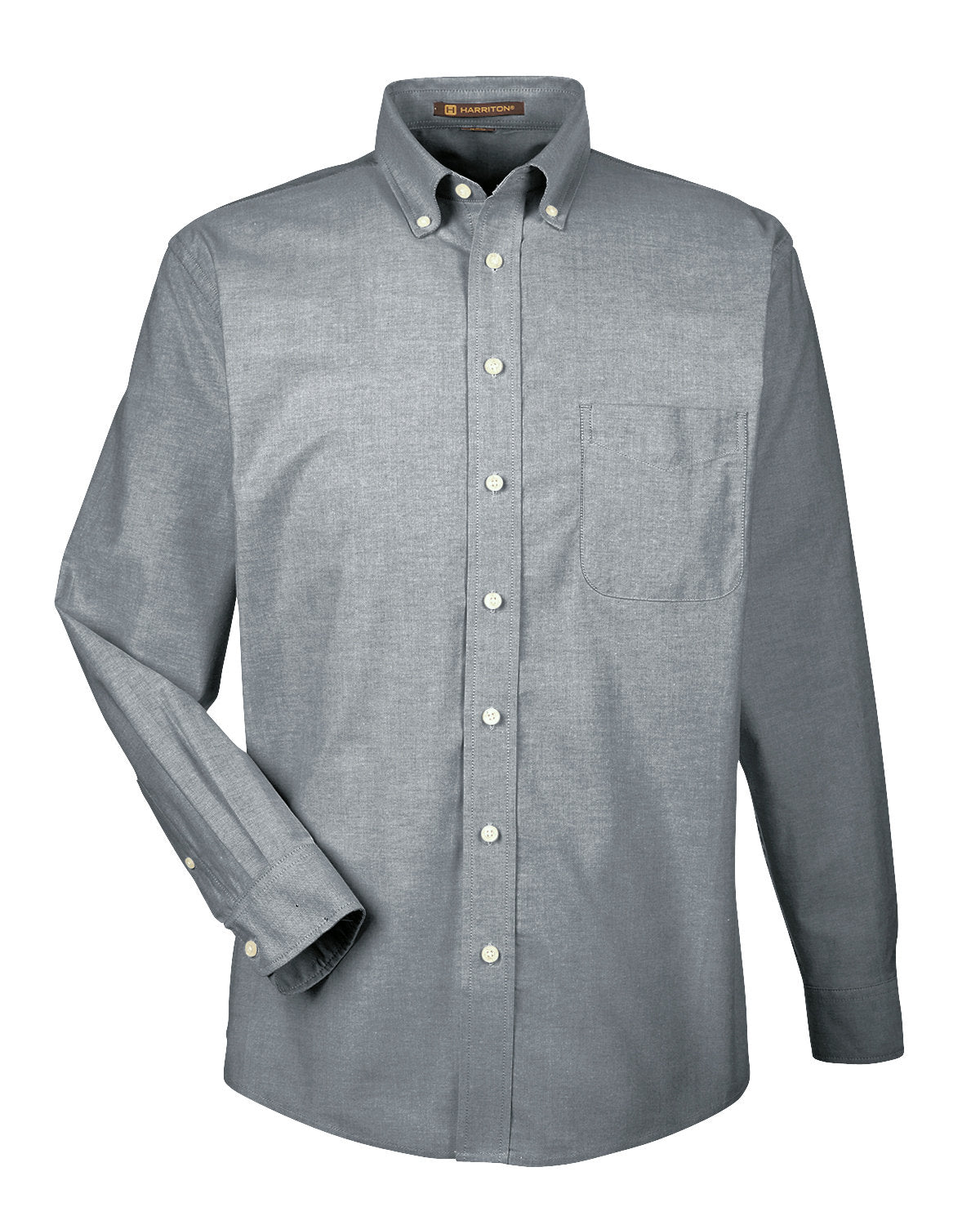 Harriton Men's Long-Sleeve Oxford with Stain-Release - Release