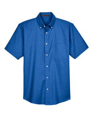 Harriton Men's Short-Sleeve Oxford with Stain-Release