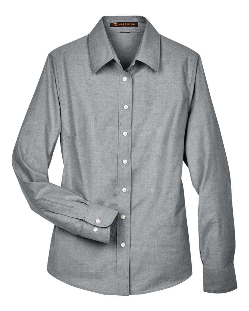 Harriton Ladies' Long-Sleeve Oxford with Stain-Release