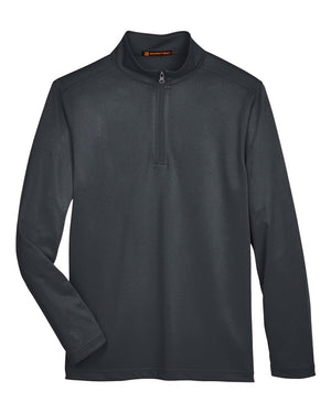 Harriton Men's Advantage Snag Protection Plus Quarter-Zip - Dark Charcoal