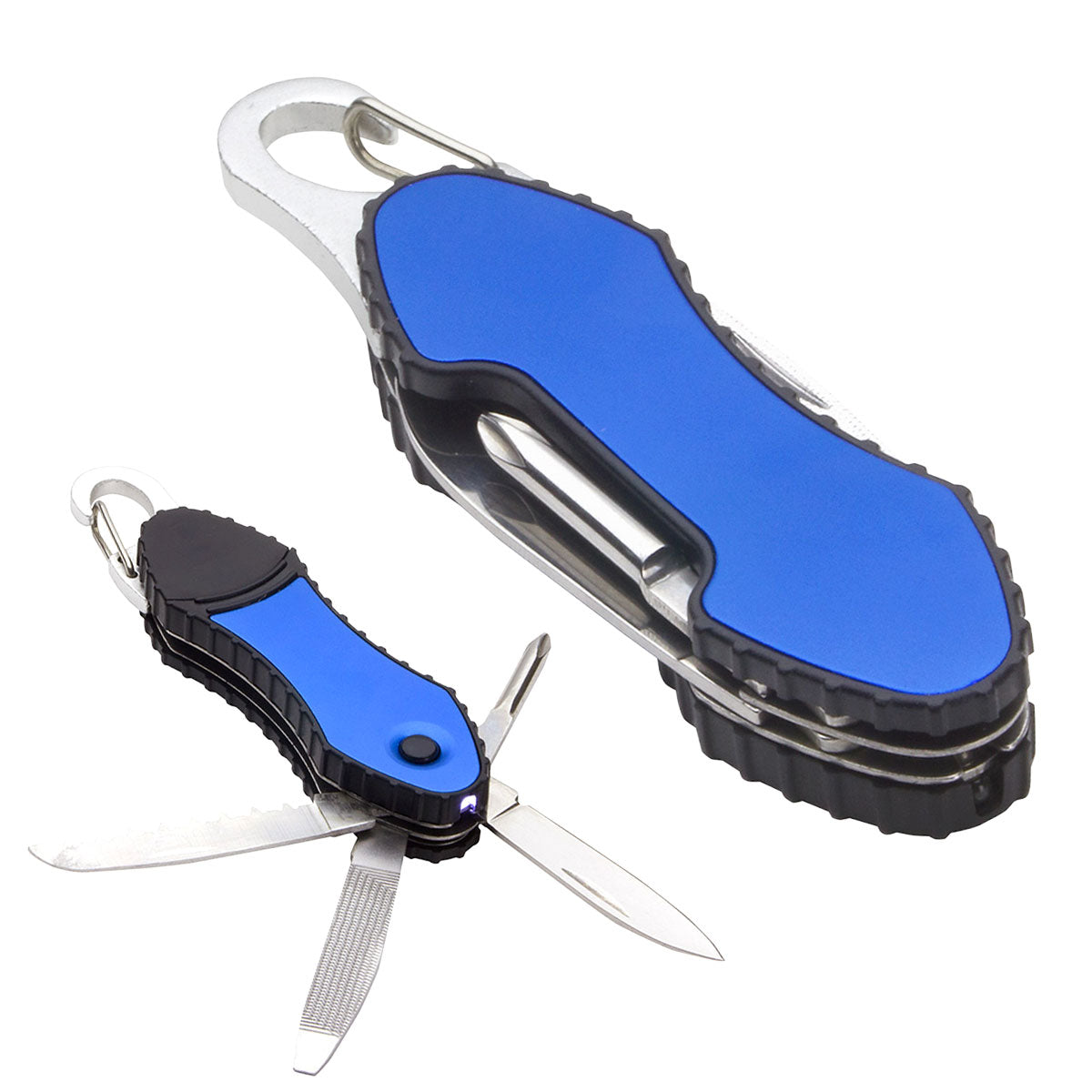 6-Function Multi-Tool with Carabiner - Blue