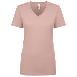Next Level Women's Ideal V-Neck T-Shirt - Desert Pink