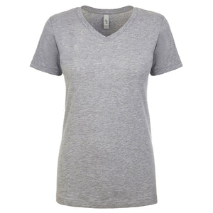 Next Level Women's Ideal V-Neck T-Shirt - Heather Grey