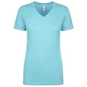 Next Level Women's Ideal V-Neck T-Shirt - Tahiti Blue