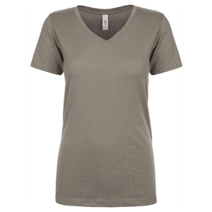 Next Level Women's Ideal V-Neck T-Shirt - Warm Grey