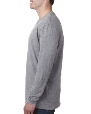 Next Level Apparel Men's Cotton Long-Sleeve Crew - Side