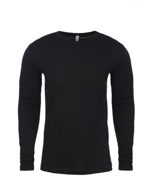 Next Level Apparel Men's Cotton Long-Sleeve Crew - Black
