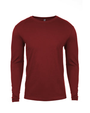 Next Level Apparel Men's Cotton Long-Sleeve Crew - Cardinal