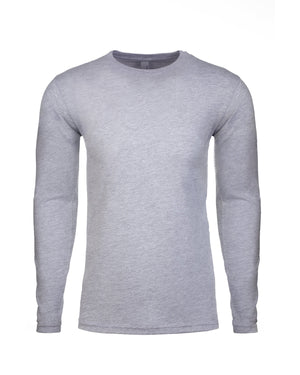 Next Level Apparel Men's Cotton Long-Sleeve Crew - Heather Gray