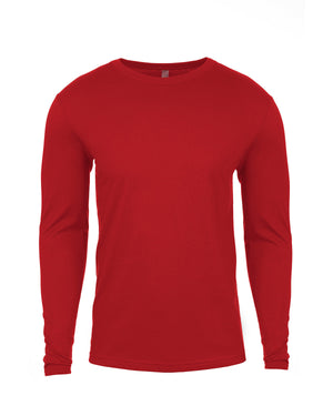 Next Level Apparel Men's Cotton Long-Sleeve Crew - Red