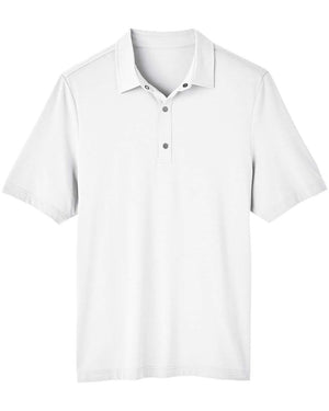 North End Men's Jaq Snap-Up Stretch Performance Polo - White
