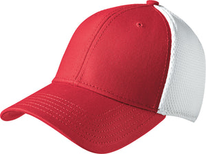 NEW ERA® Stretch Mesh Cap - Scarlet Red With White