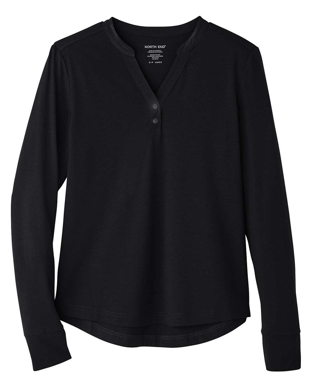 North End Ladies' Jaq Snap-Up Stretch Performance Pullover - Black
