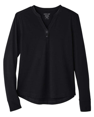 North End Ladies' Jaq Snap-Up Stretch Performance Pullover - Black
