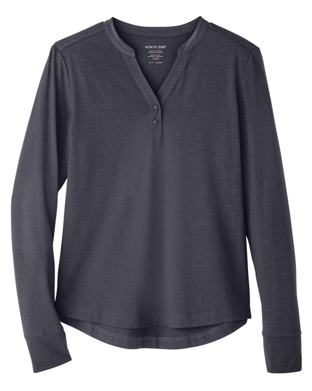 North End Ladies' Jaq Snap-Up Stretch Performance Pullover - Carbon