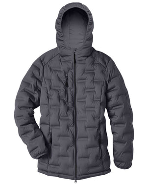 North End Ladies' Loft Puffer Jacket - Carbon/ Black
