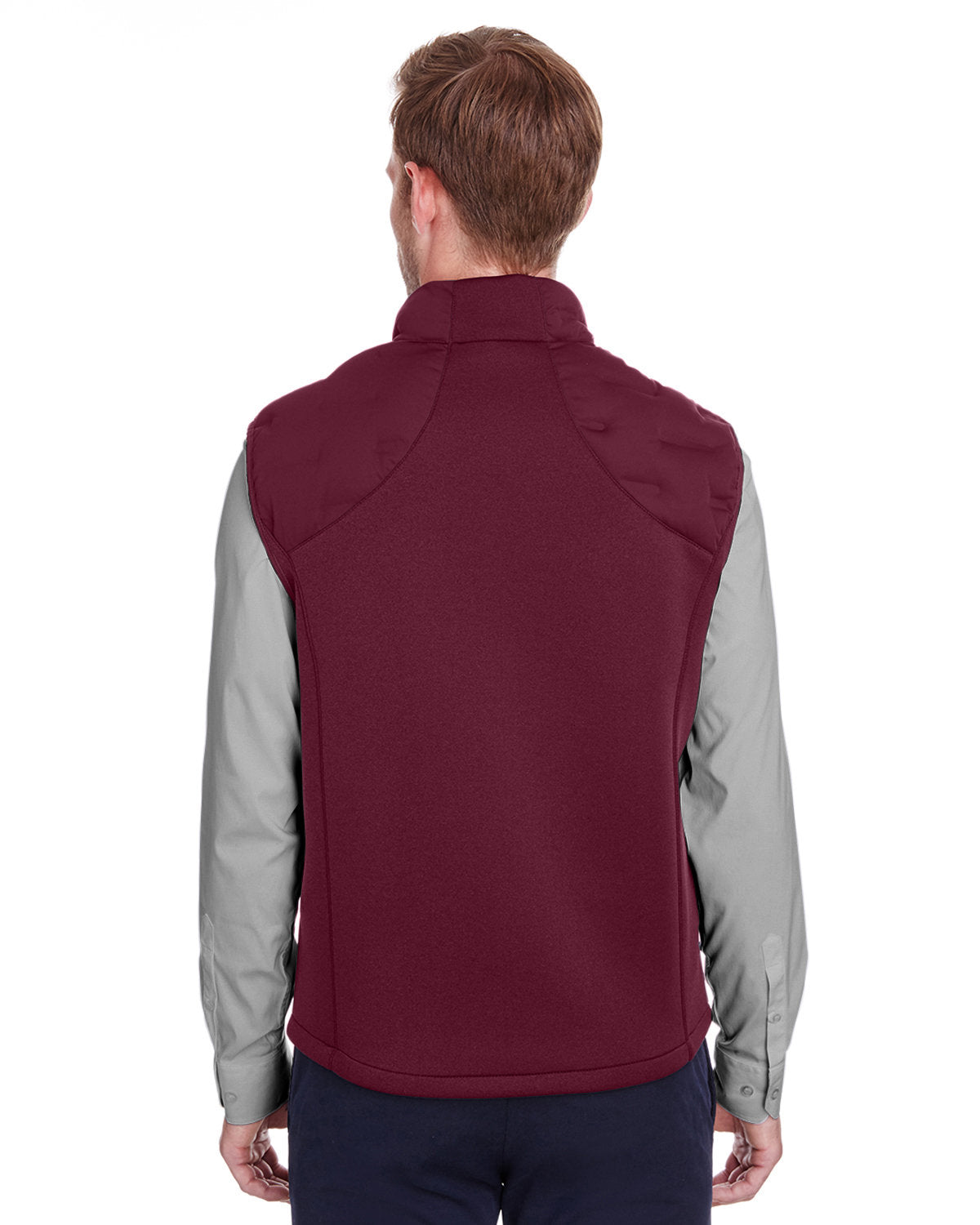 North End Men's Loft Pioneer Hybrid Vest - Back