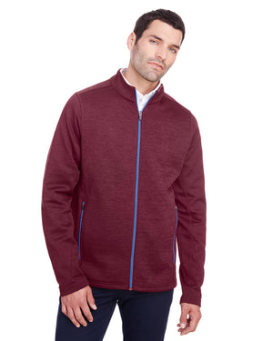North End Men's Flux 2.0 Full-Zip Jacket - Burg Hth/Oly Bl