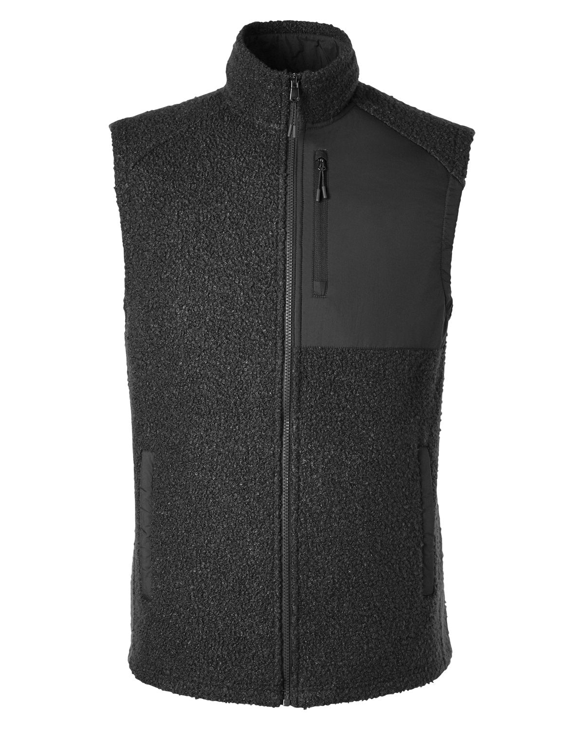 North End Men's Aura Sweater Fleece Vest - Black