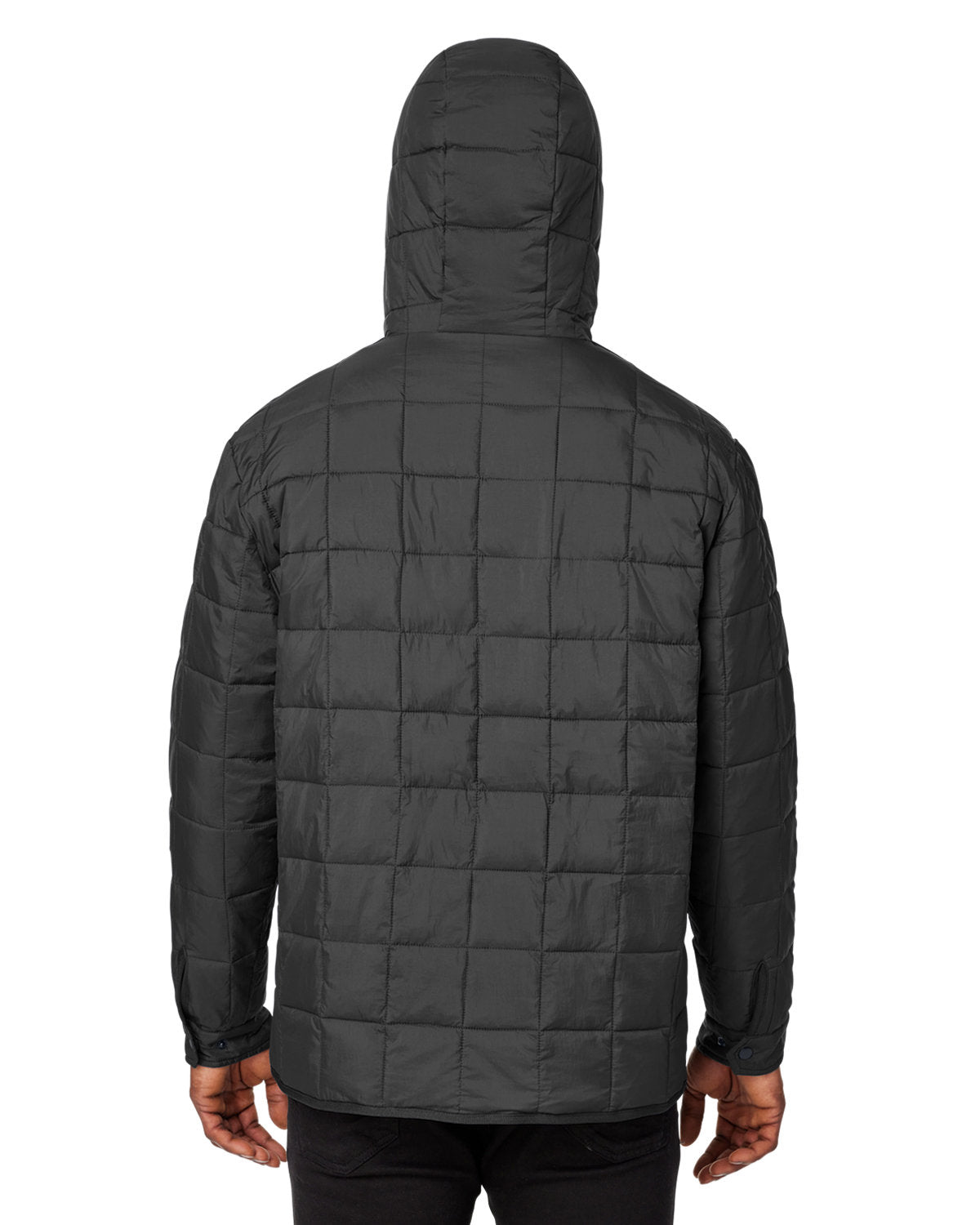 North End Unisex Aura Packable Anorak - Back