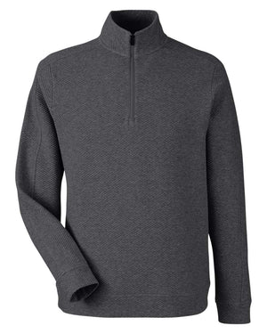 North End Men's Spirit Textured Quarter-Zip - Black Heather