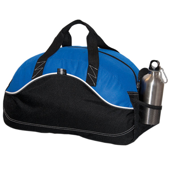 18” Sports Bag - Black With Royal Blue