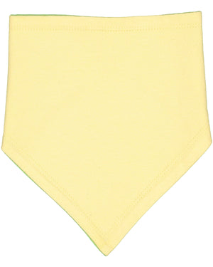 Rabbit Skins Infant Premium Jersey Bandana Bib - Banana/Key Lime