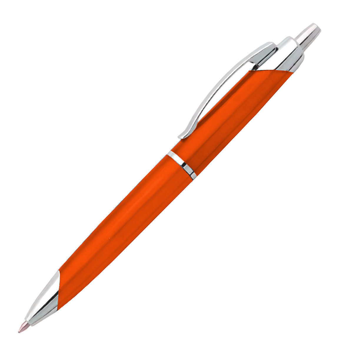S2000 Plastic Plunger Action Pen - Orange