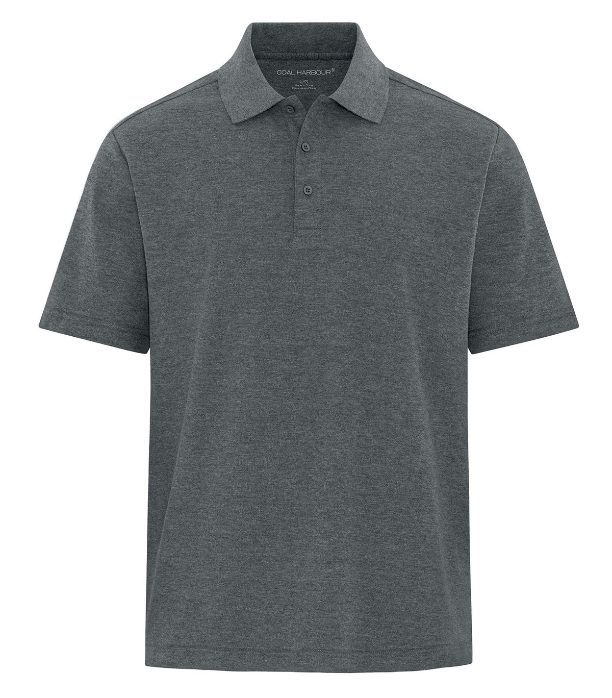 Coal Harbour® Everyday CVC Polo - Dark Heather Grey