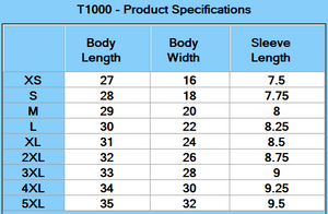 Threadfast Epic Unisex T-Shirt - Specs