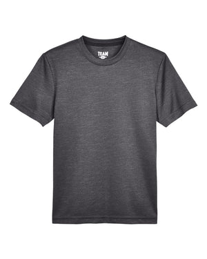 Team 365 Youth Sonic Heather Performance T-Shirt - Dark Grey Heather