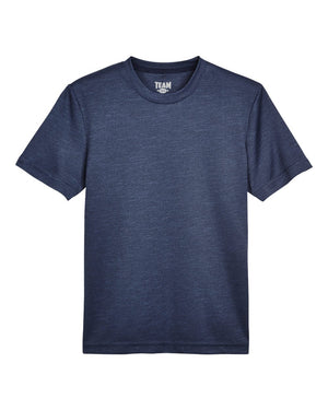 Team 365 Youth Sonic Heather Performance T-Shirt - Sport Dark Navy Heather