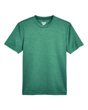 Team 365 Youth Sonic Heather Performance T-Shirt - Sport Forest Heather