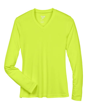 Team 365 Ladies' Zone Performance Long-Sleeve T-Shirt - Safety Yellow